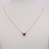 14K yellow gold mozambique ruby necklace