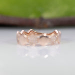 14K rose gold diamond band