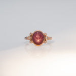 14K rose gold star ruby ring