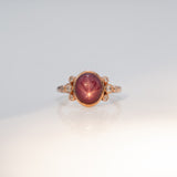 14K rose gold star ruby ring