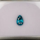 Natural Cambodian Blue Zircon Pear Shape 9.9x6.5x6.4mm 3.92ct Loose Gemstone