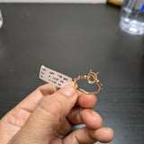 Classic Solitaire Ring Setting with Minimalist Trio Diamond Accented Shank 14K Gold | Oval