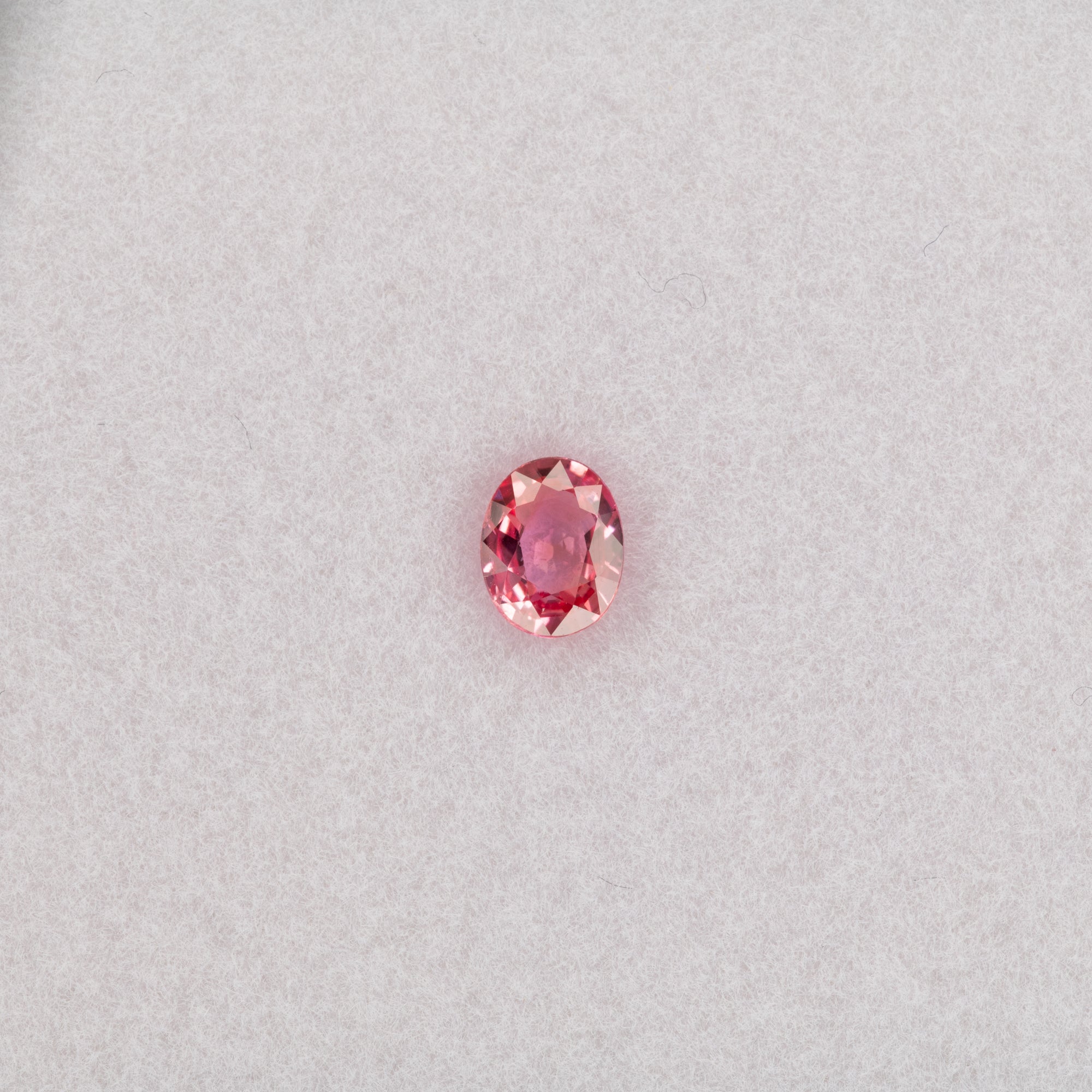 0.42 carat natural padparadscha sapphire, oval 5.1x4mm pink-orange loose gemstone