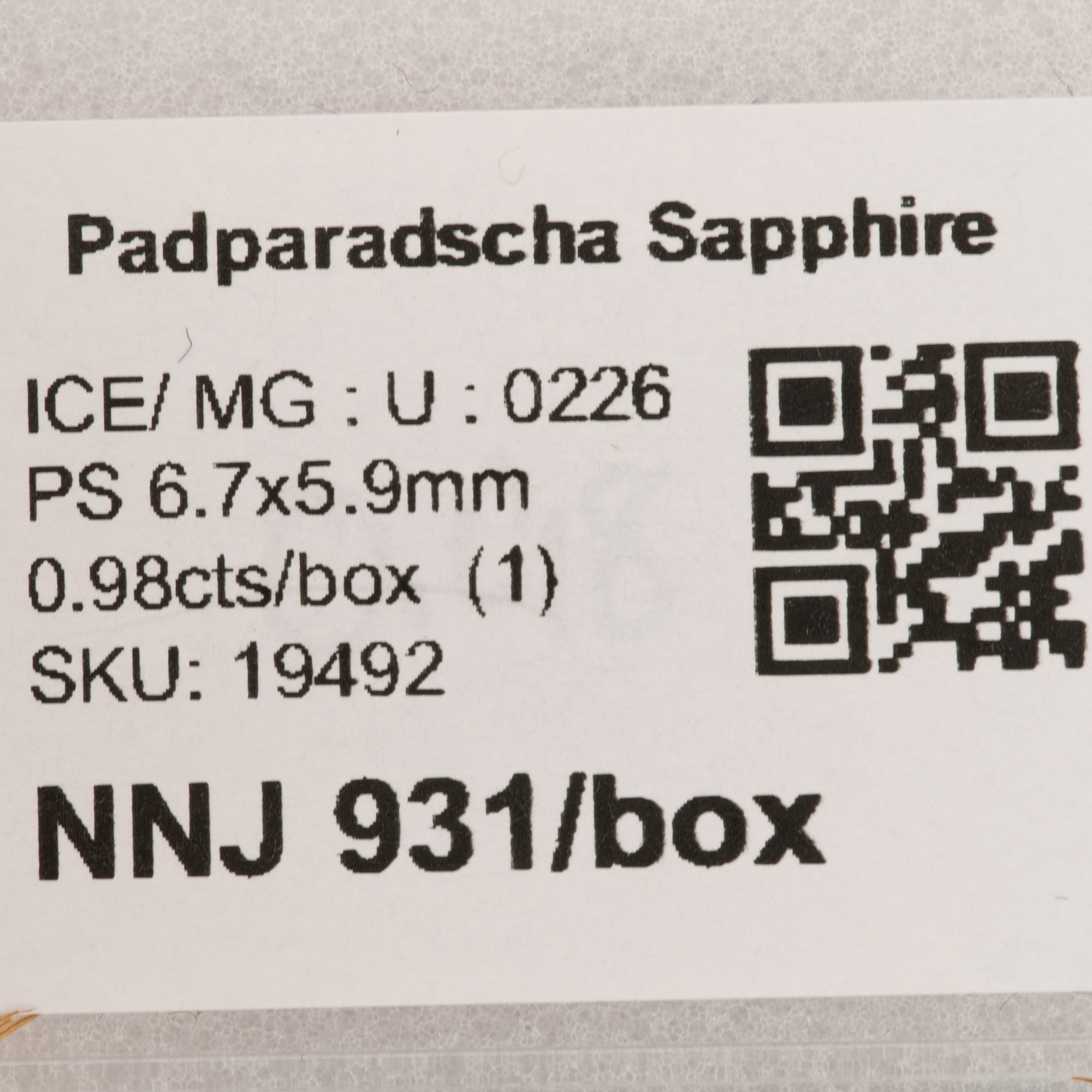 0.98 carat natural padparadscha sapphire pear 6.7x5.9mm loose gemstone – view 2