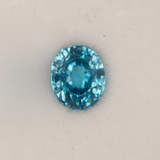 Natural Cambodian Blue Zircon Oval Shape 7.5x6.7x5.6mm 3.30ct Loose Gemstone