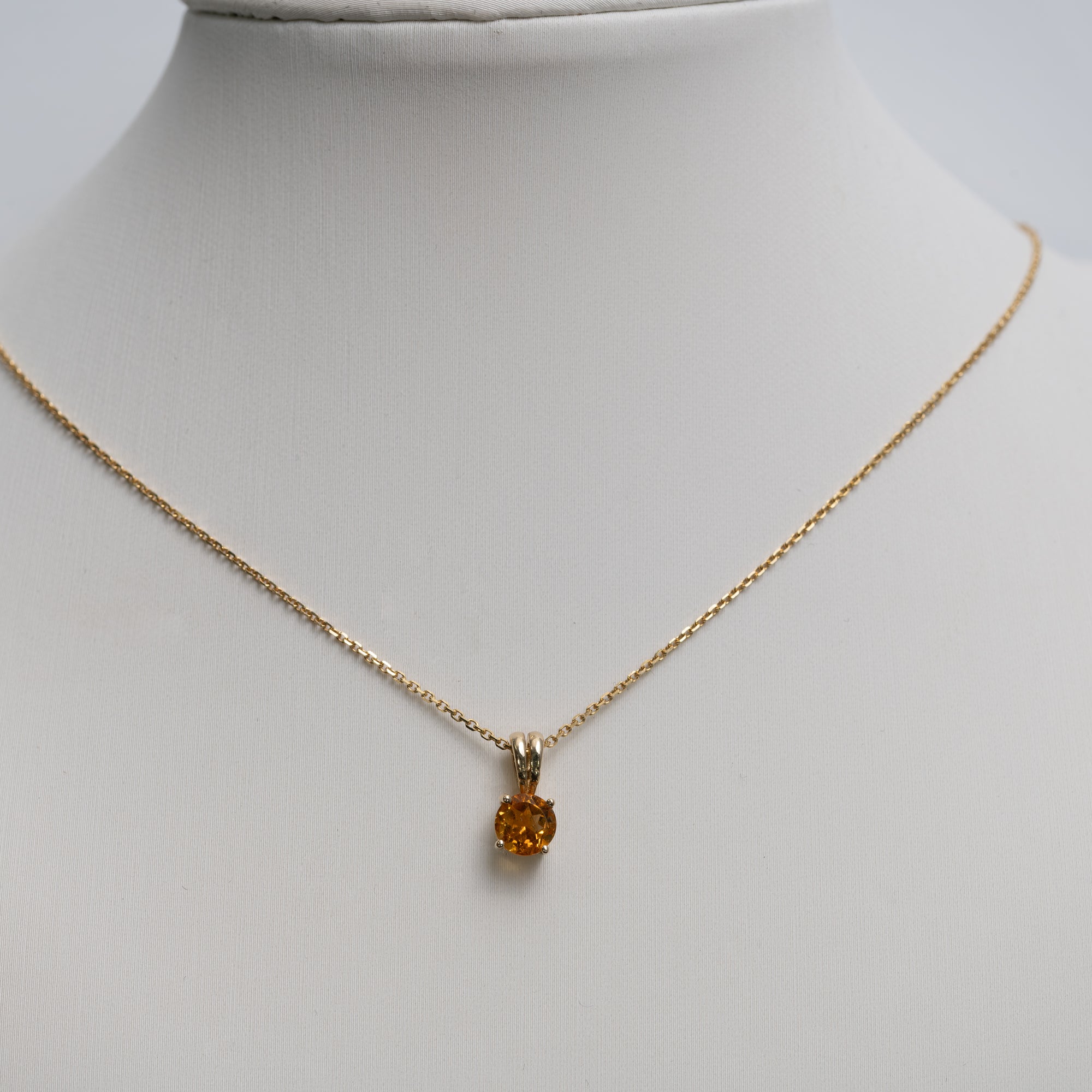 14K Yellow Gold Citrine Pendant