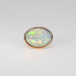 14K yellow gold ethiopian opal ring