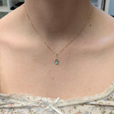 Siddhi 14K Rose Gold Afghan Tourmaline and Diamond Accents Pendant | OV 6x4mm