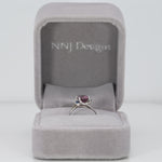 14K white gold bi-color tourmaline ring