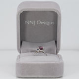 14K white gold bi-color tourmaline ring