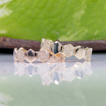 14K rose gold diamond band