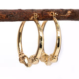 Estate 14K Solid Yellow Gold Hoop Earrings | 31mm