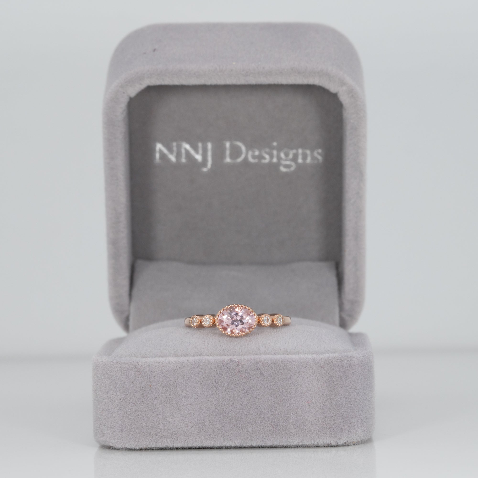 14K rose gold cor de rosa morganite ring