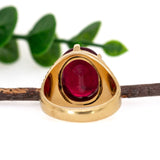 Estate 22K Solid Yellow Gold Ruby Ring | Oval 15x12mm
