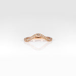 14K rose gold diamond band ring