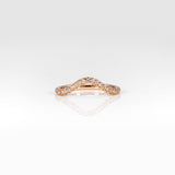 14K rose gold diamond band ring