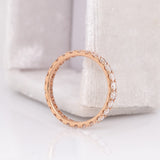 Rosie 14k Rose Gold Lab Created Diamonds Band Ring with Lab Diamonds Accents