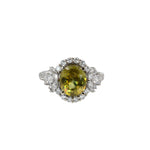Rishi 14K White Gold 3.12cts Sphene Diamond Ring | Oval 10X8mm
