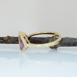 Kahani 1.9Ct Pink & Purple Sapphire Ring with Natural Diamond Accents in Solid 14K Gold: Elegant Bi-Color Sapphire Ring