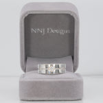 14K white gold men's lab grown diamond wedding band