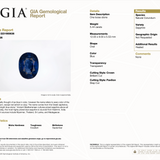 GIA Certified 5.44Ct Ceylon Blue Sapphire – Natural Heated Oval Cut Loose Sapphire, 12x9mm Sri Lankan Gemstone
