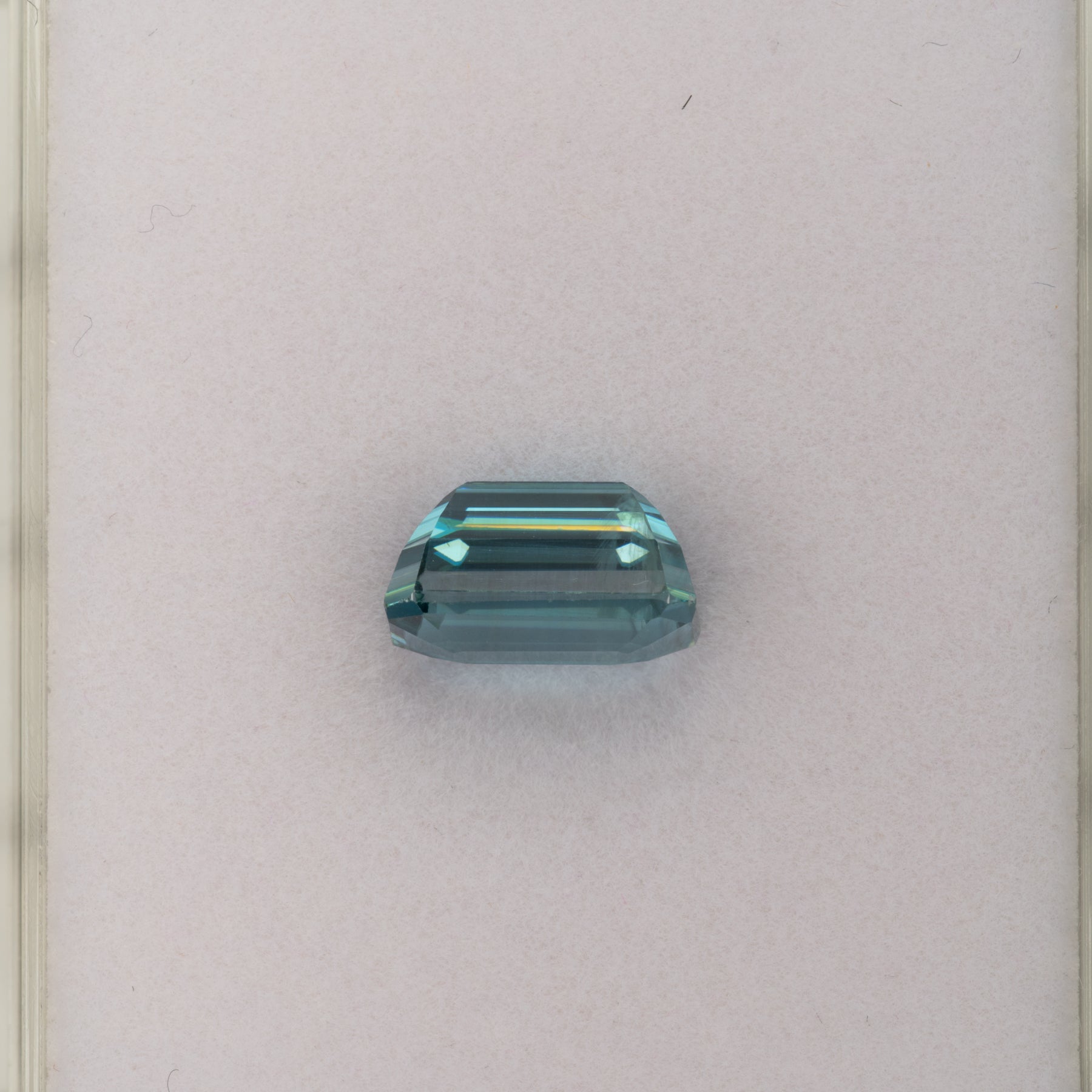 natural cambodian blue zircon emerald cut loose gemstone