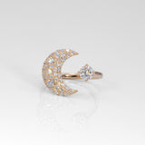14K yellow gold lab grown diamond cluster ring