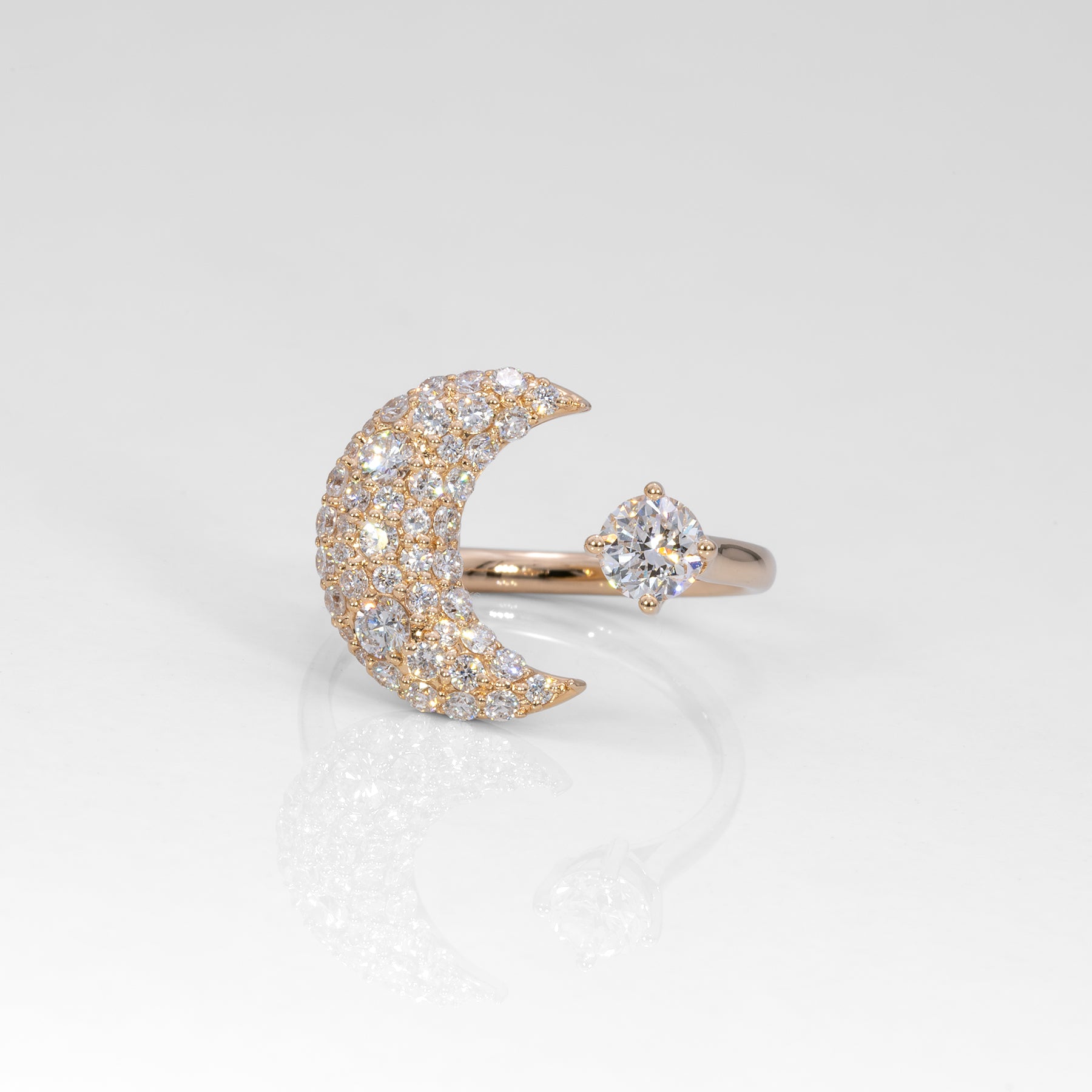 14K yellow gold lab grown diamond cluster ring