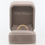 14K yellow gold pear lab grown diamond band