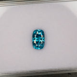 Natural Cambodian Blue Zircon Cushion Cut 9.7x6.2x6mm 4.16ct Loose Gemstone