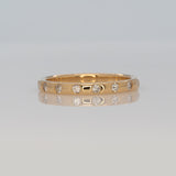 Diamond Band Minimalist Design: Solid 14K Gold – Round Brilliant Diamond Fine Jewelry Ring for Everyday Elegance
