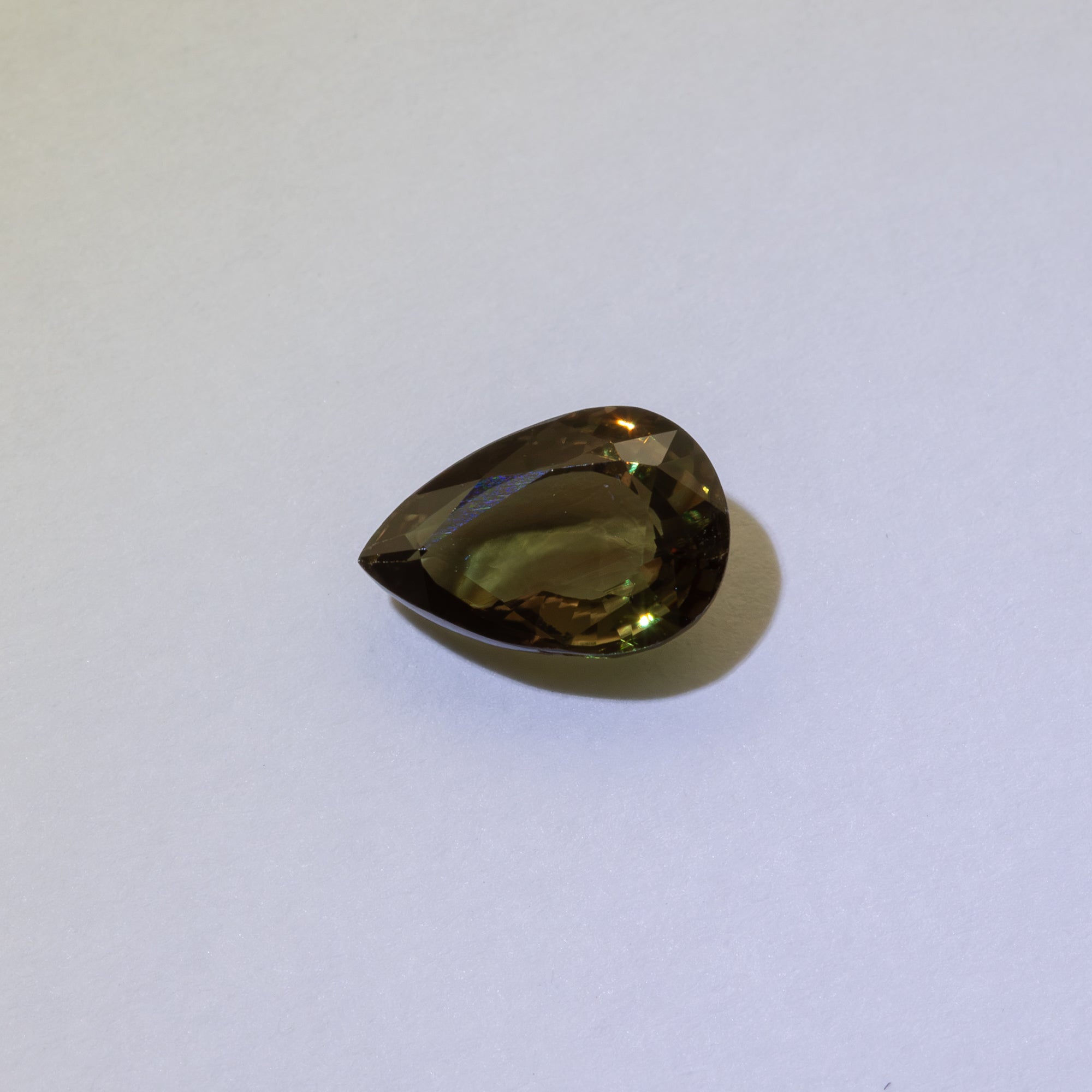 1.95 carat GIA certified color-change alexandrite, pear cut, 9.41x6.42mm loose gemstone
