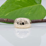 14K yellow gold wide comfort-fit estate band