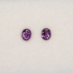 0.50 carat natural Ceylon purple sapphire oval 5x4mm loose gemstone – view 2