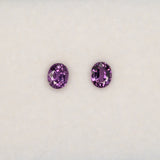 0.50 carat natural Ceylon purple sapphire oval 5x4mm loose gemstone – view 2