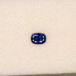 0.89 carat natural blue sapphire, cushion 6.4x4.8mm loose gemstone