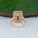 14K yellow gold citrine ring