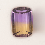 Natural Earth Mined Ametrine Loose Gemstone – 6.80Ct Cushion Cut Bi-Color Purple & Golden Quartz, 14x10mm Rare Collector Gem