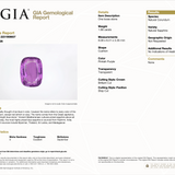 GIA certified natural purple sapphire cushion loose gemstone