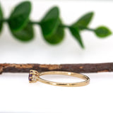 Vanshi 14k Yellow Gold Purple Sapphire and Diamonds Ring  | Round 4mm