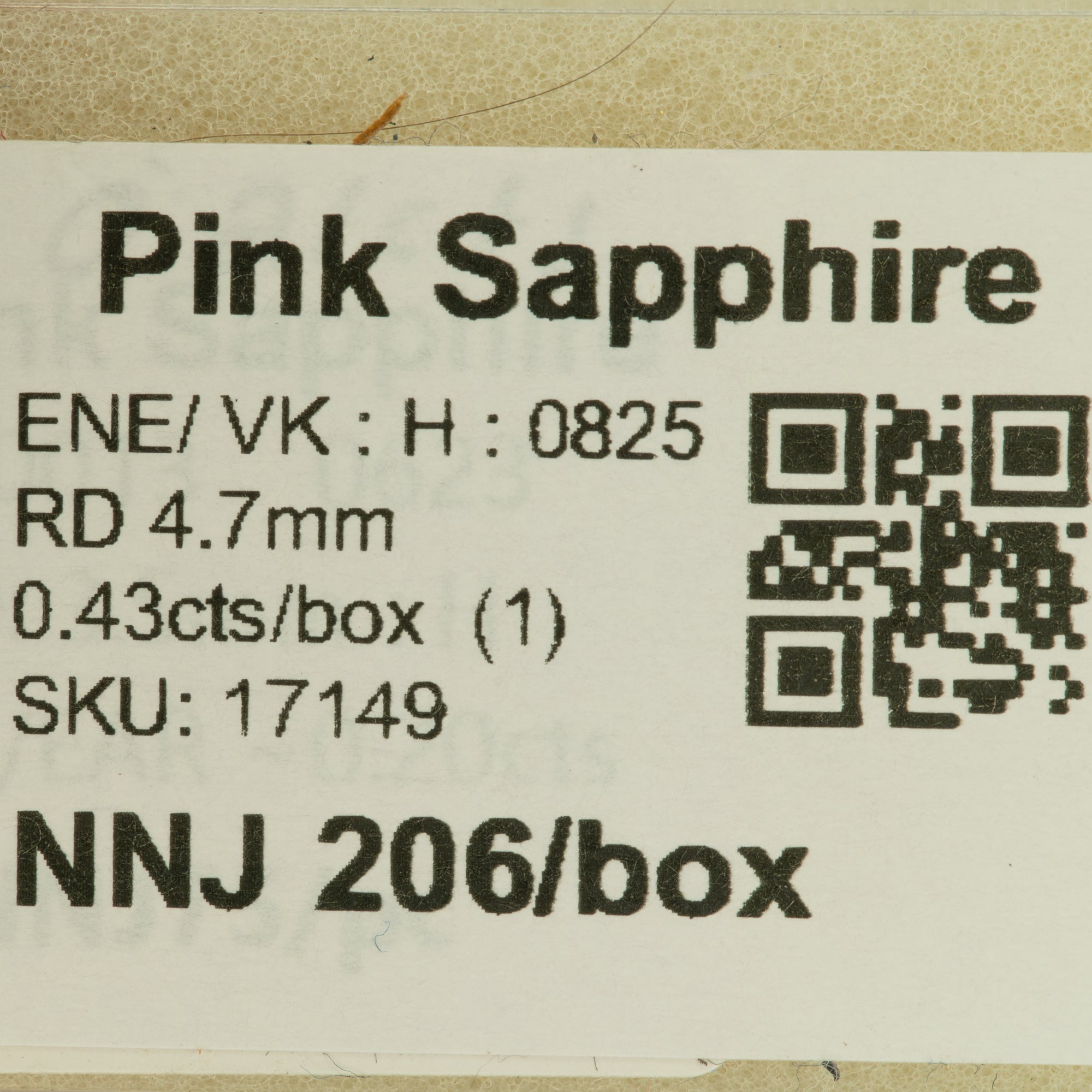 0.43 carat natural pink sapphire round 4.7mm loose gemstone – view 2
