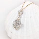 Beautiful Intricate Pendant Semi Mount w Diamond Accents