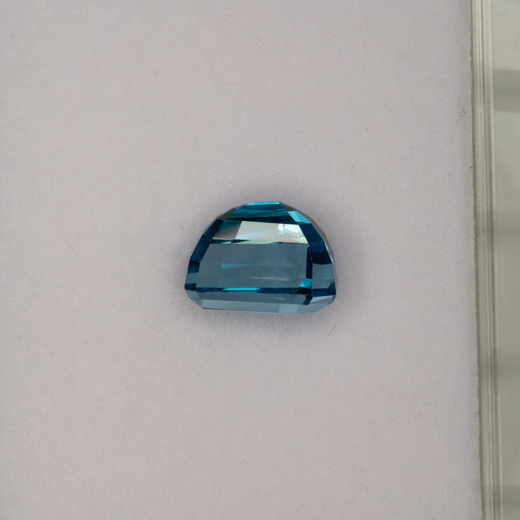 natural cambodian blue zircon Tapered Baguette loose gemstone