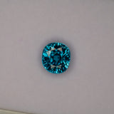 natural cambodian blue zircon oval loose gemstone