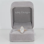 14K yellow gold lab diamond ring