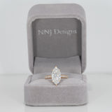 14K yellow gold lab diamond ring