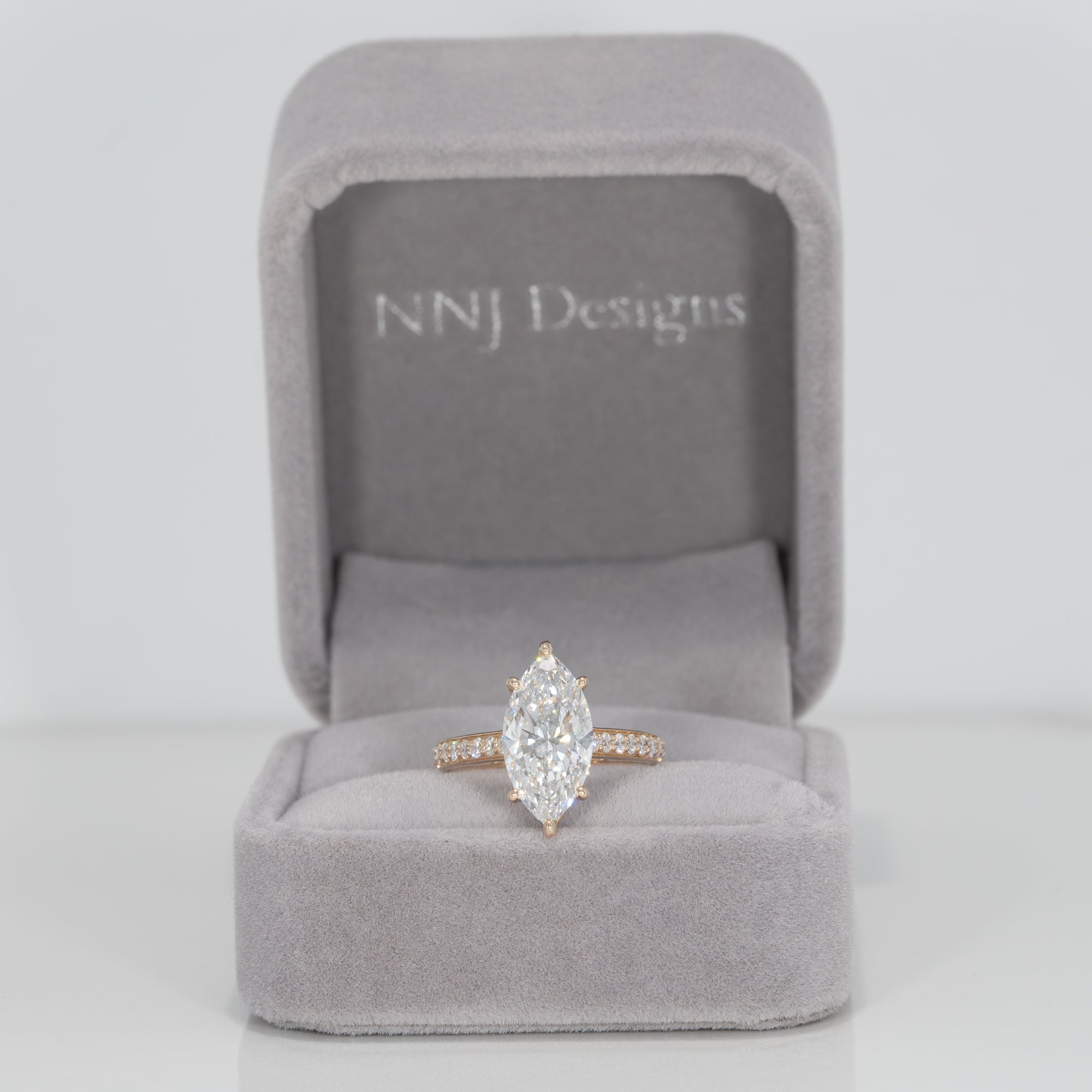 14K yellow gold lab diamond ring