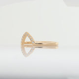 Minimalist Earth Mined Diamond Band in Solid 14K Gold – Delicate Stackable Ring