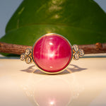 14K yellow gold star ruby ring