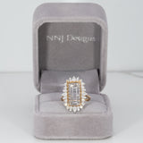 14K two-tone gold lab diamond semi-mount ring setting